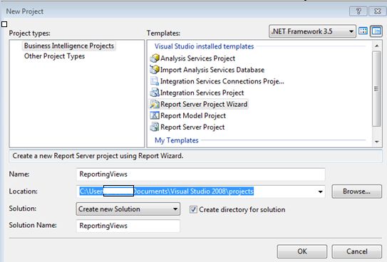 Creating Reporting Project