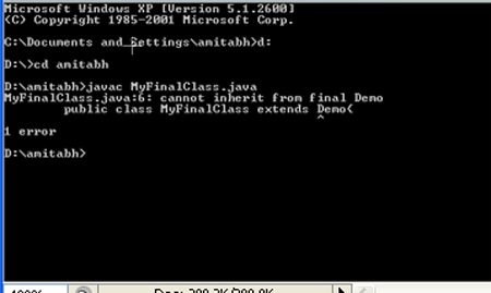 final keyword in java