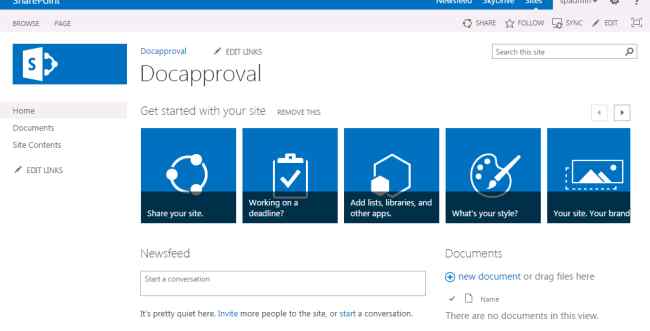 Open SharePoint site