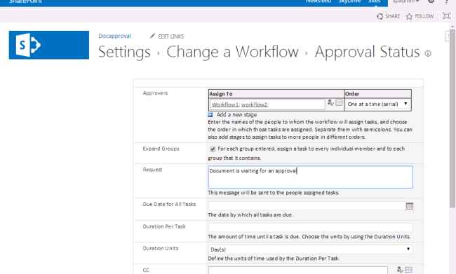 document request message