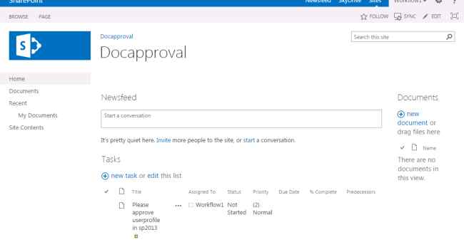 password to approve the tasks