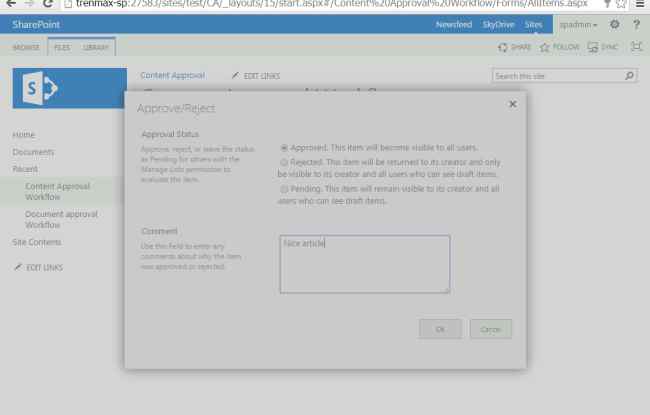 Review and Approve the document
