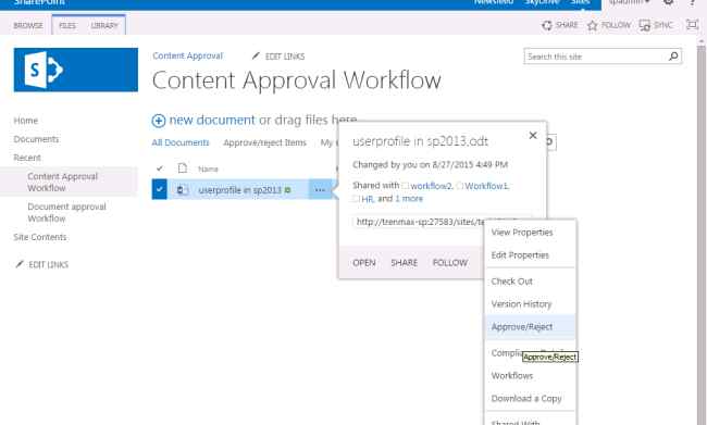 approve the document
