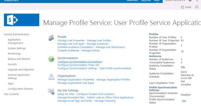 Configure Synchronization Connections