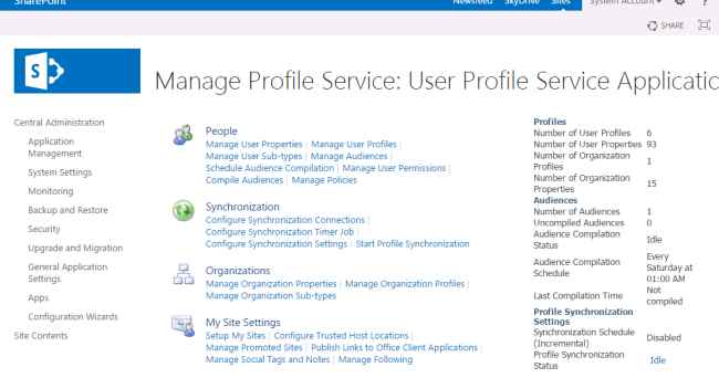 Configure synchronization 