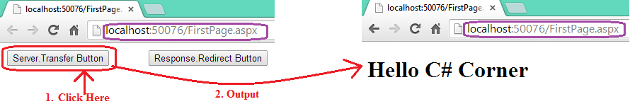 In Server.Transfer URL doesn't change