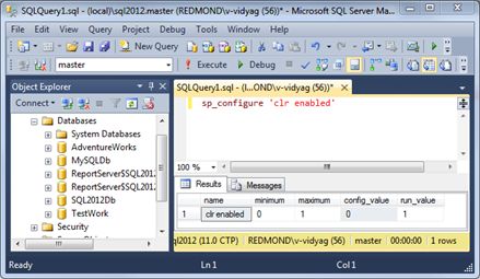default behavior of SQL CLR