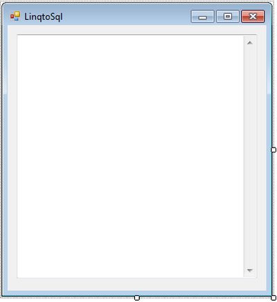 Design view of LinqToSql form