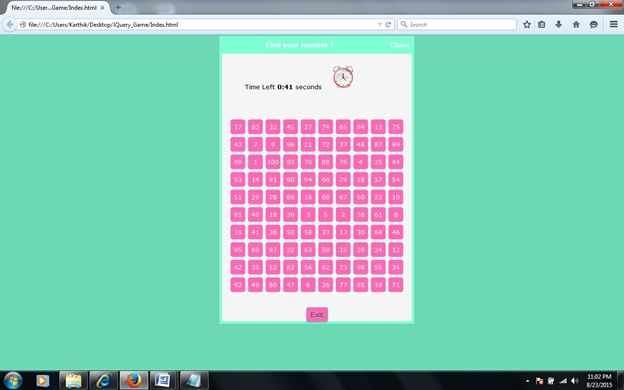 Find number with time left alert