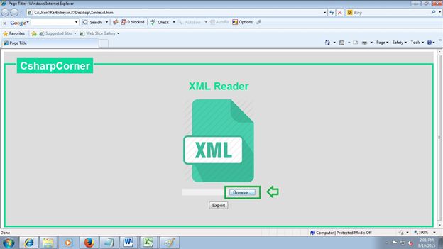 Browse the XML document