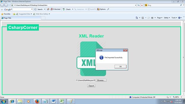 File Imported Successfully