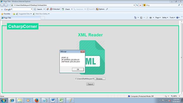 XML data Output 2