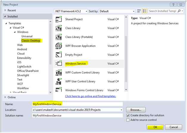 MyFirstWindowsService