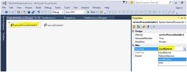 ServiceProcessInstaller1 