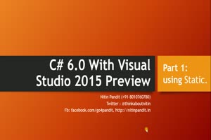 C# 6.0 Video Tutorial Part 1 : Using Static