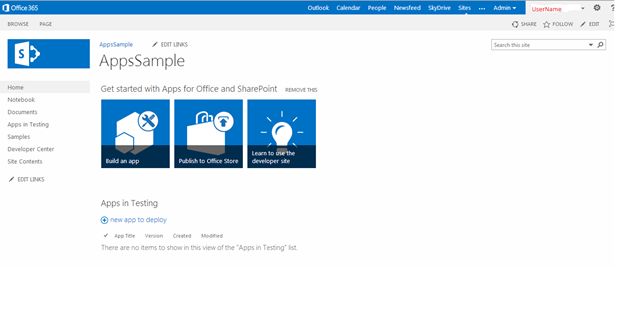 Create App in SharePoint 