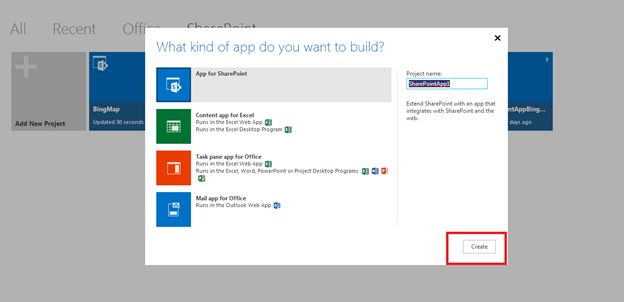 Create App in SharePoint 