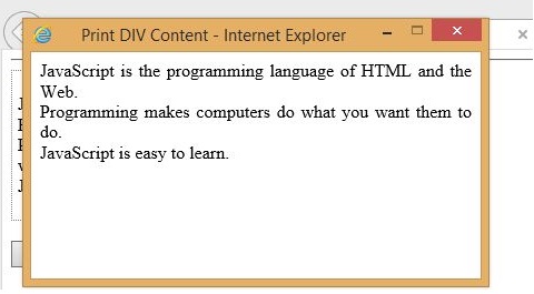print divcontent