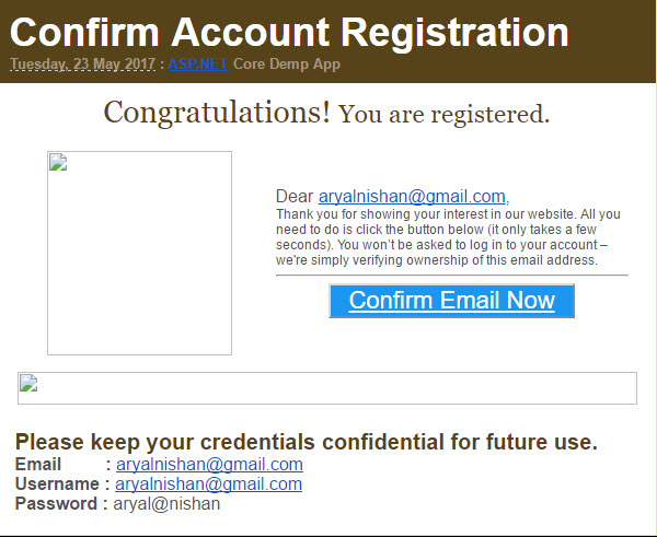 Send Email using Templates in ASP.NET Core Applications