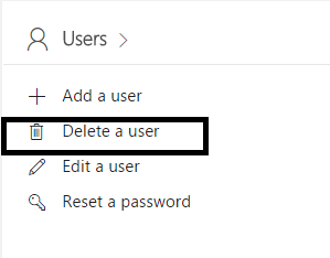 Delete a user