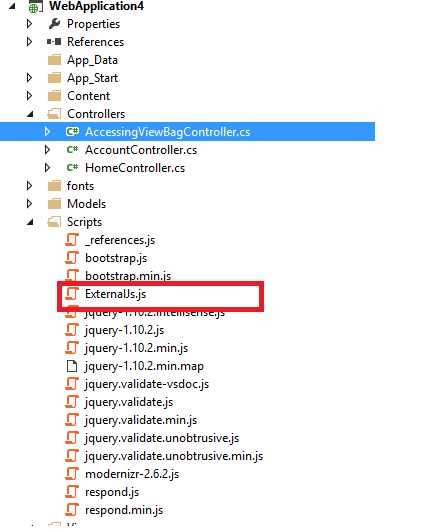 Added External java script file 