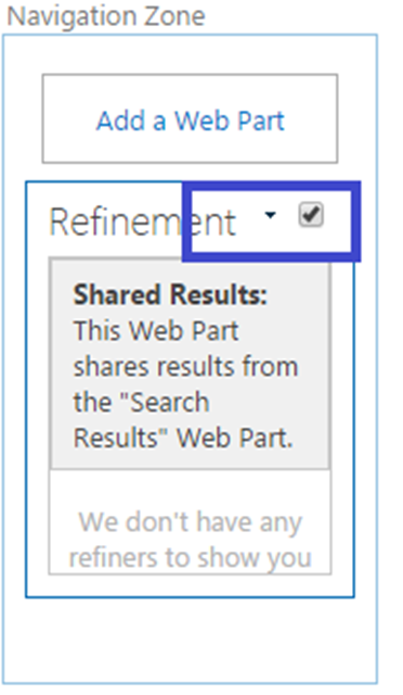 Refiner WebPart