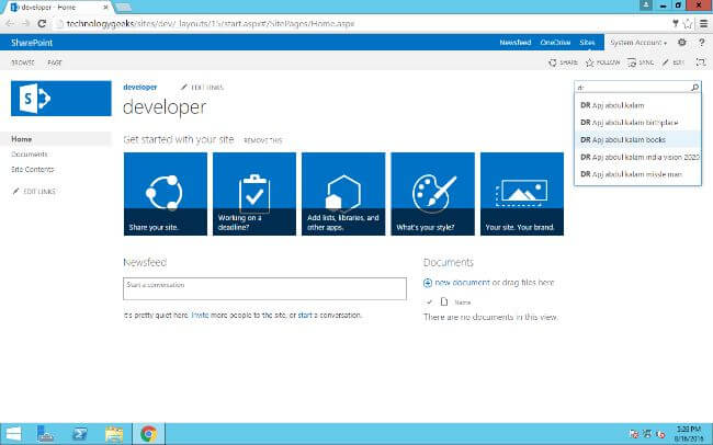 sharepoint site