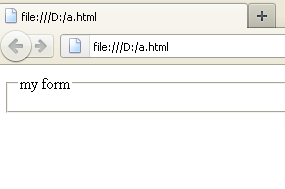 fieldset tag in html 5