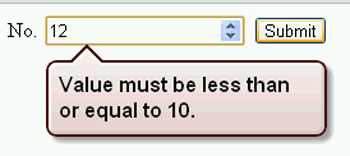 min and max attributes