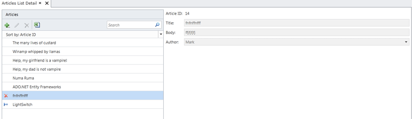 List Deleted in LightSwitch 2011