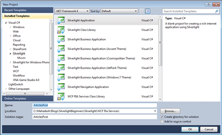 Business App using WCF RIA Services 