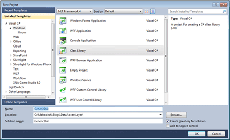 Generic Dal using WCF