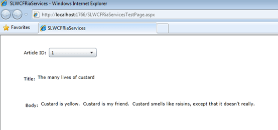 Silverlight 5 WCF RIA Services