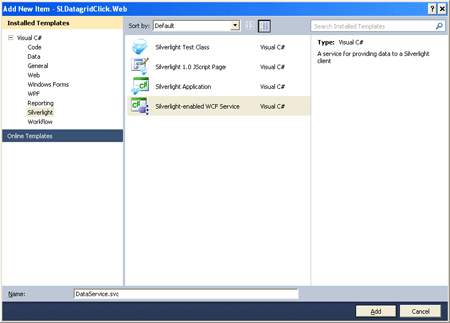WCFService  in silverlight