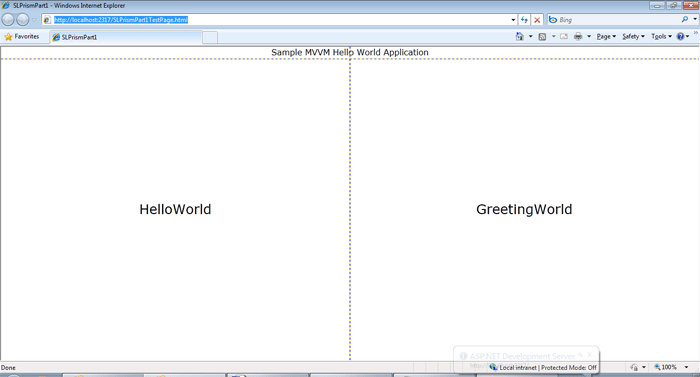Silverlight Prism Series output