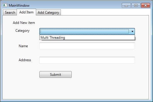Add Item WPF