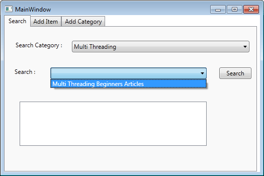Search Combo Box WPF