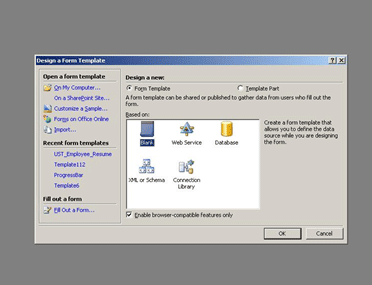 Open InfoPath form Template