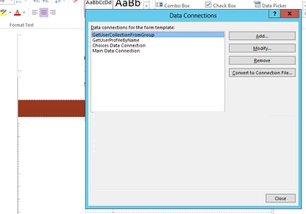 Manage Data Connection