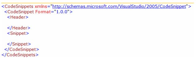 HeaderandSnippetsectioninxmlfileinvisualstudio.jpg