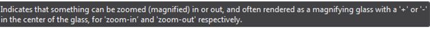 zoom in tool tip