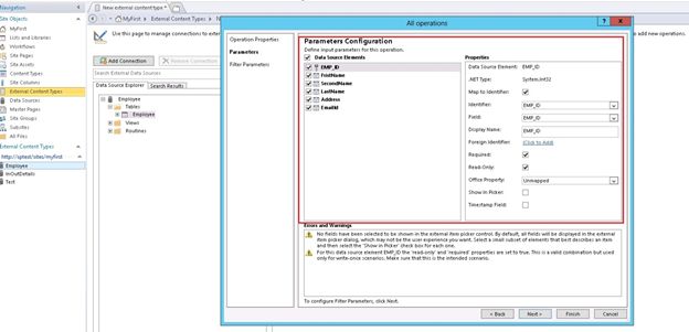 Parameters Configurations