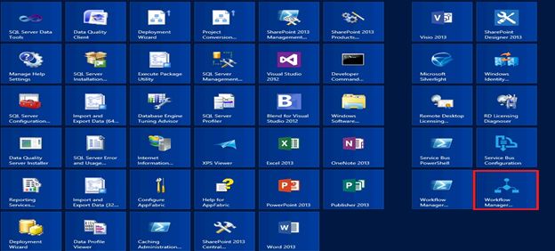Select Workflow Manger Configuration