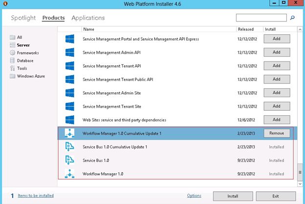 update the configuration