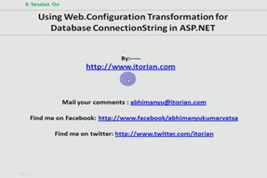 Using Web Configuration Transformation for Database ConnectionString in ASP.NET