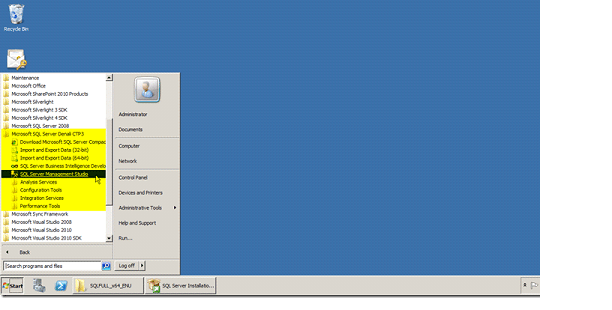 sql server Program navigation