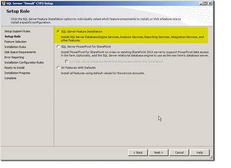 Setup-Role in sql server