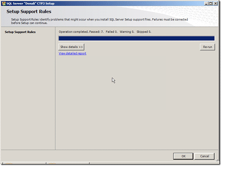 Setup Support Rules in sql server