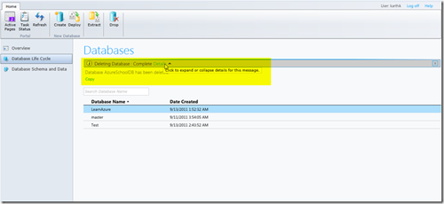 Details link  in SQL Azure Q2