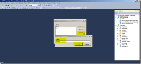 rename configuration file in windows azure